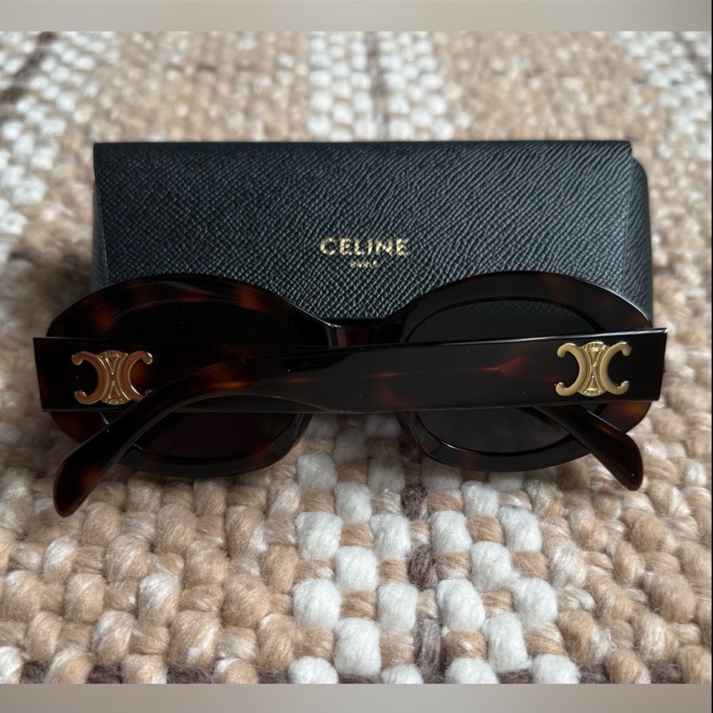 Celine Triomphe 01 Oval Sunglasses (Preowned Like NEW) - Picture 2 of 16